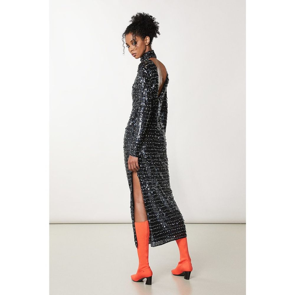 Patrizia Pepe Gold Polyamide Cocktail Women's Dress