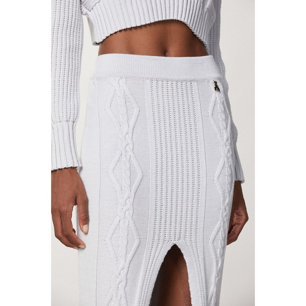 Patrizia Pepe White Viscose Midi Women's Skirt
