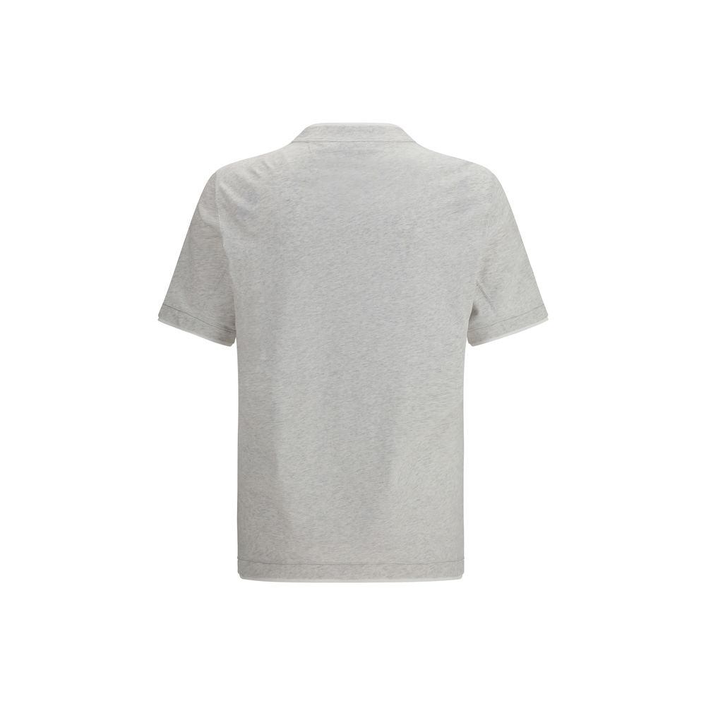 Brunello Cucinelli Gray Cotton Men's T-Shirt