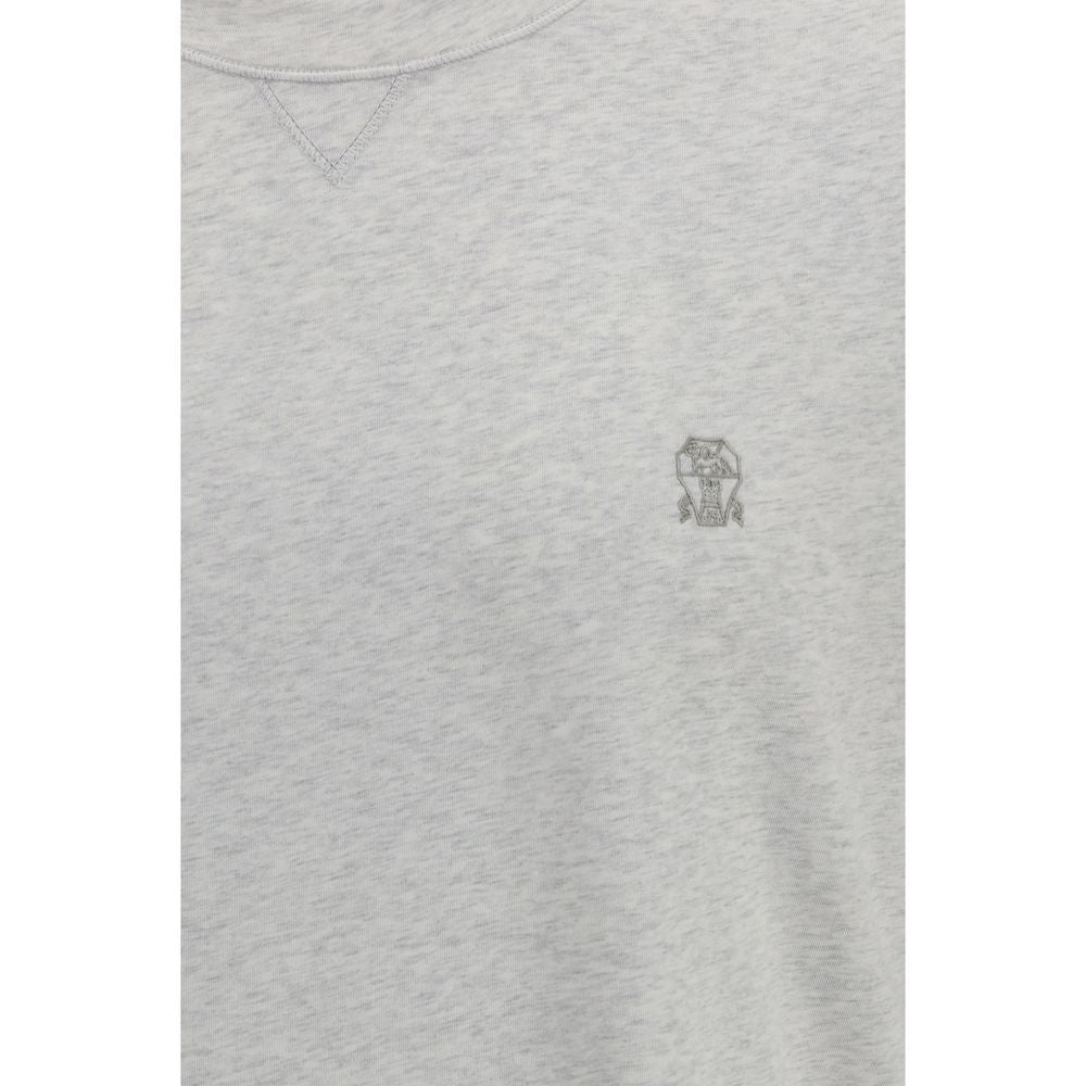 Brunello Cucinelli Gray Cotton Men's T-Shirt
