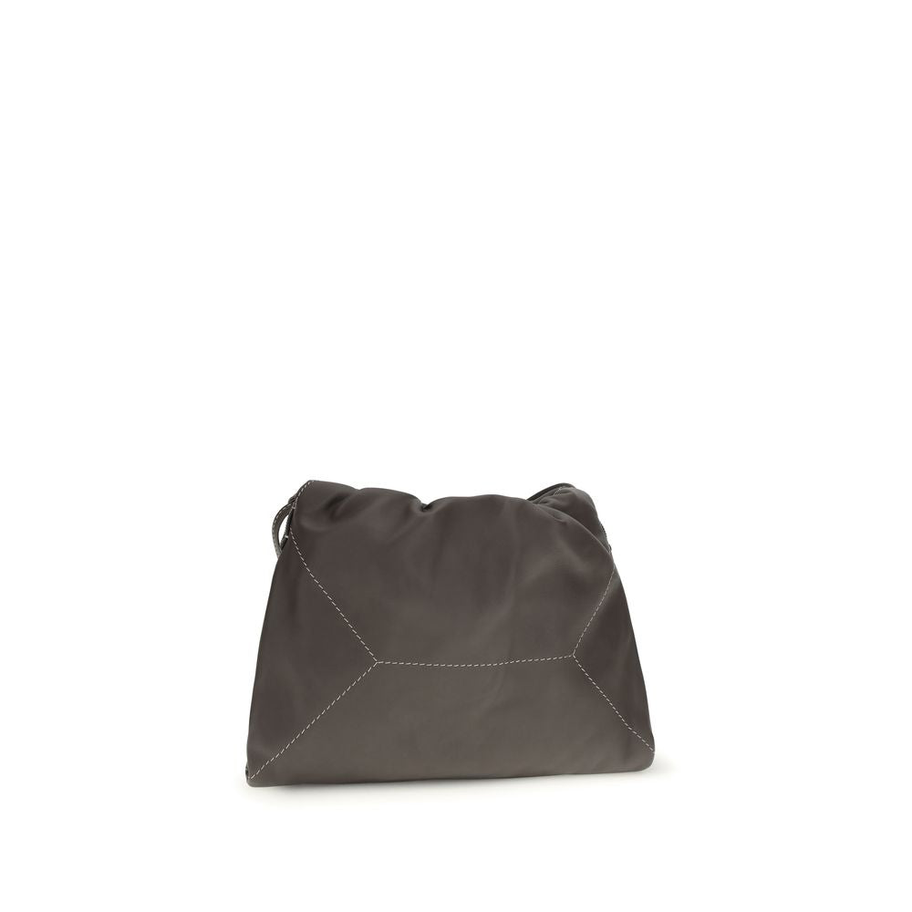 Brunello Cucinelli Brown Calf Leather Bos Taurus Shoulder Women's Bag