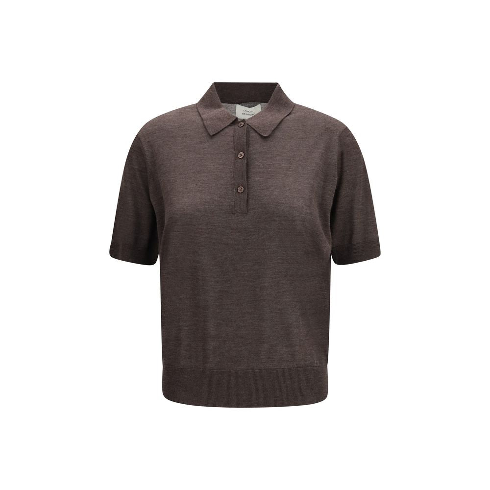 Loulou De Saison Brown Cashmere Polo Women's Shirt