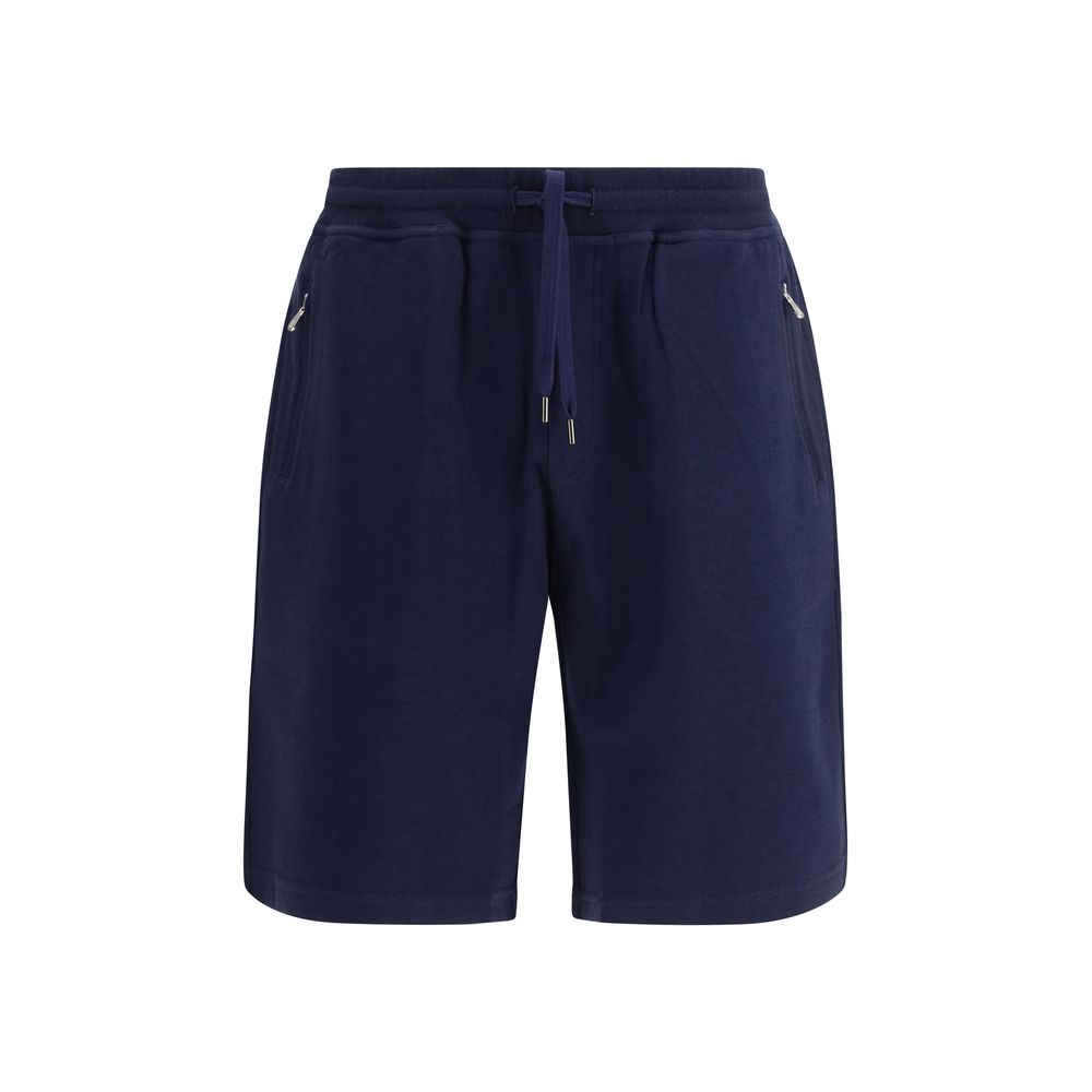 Brunello Cucinelli Blue Cotton Bermuda Men's Shorts