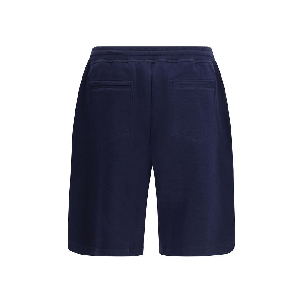 Brunello Cucinelli Blue Cotton Bermuda Men's Shorts