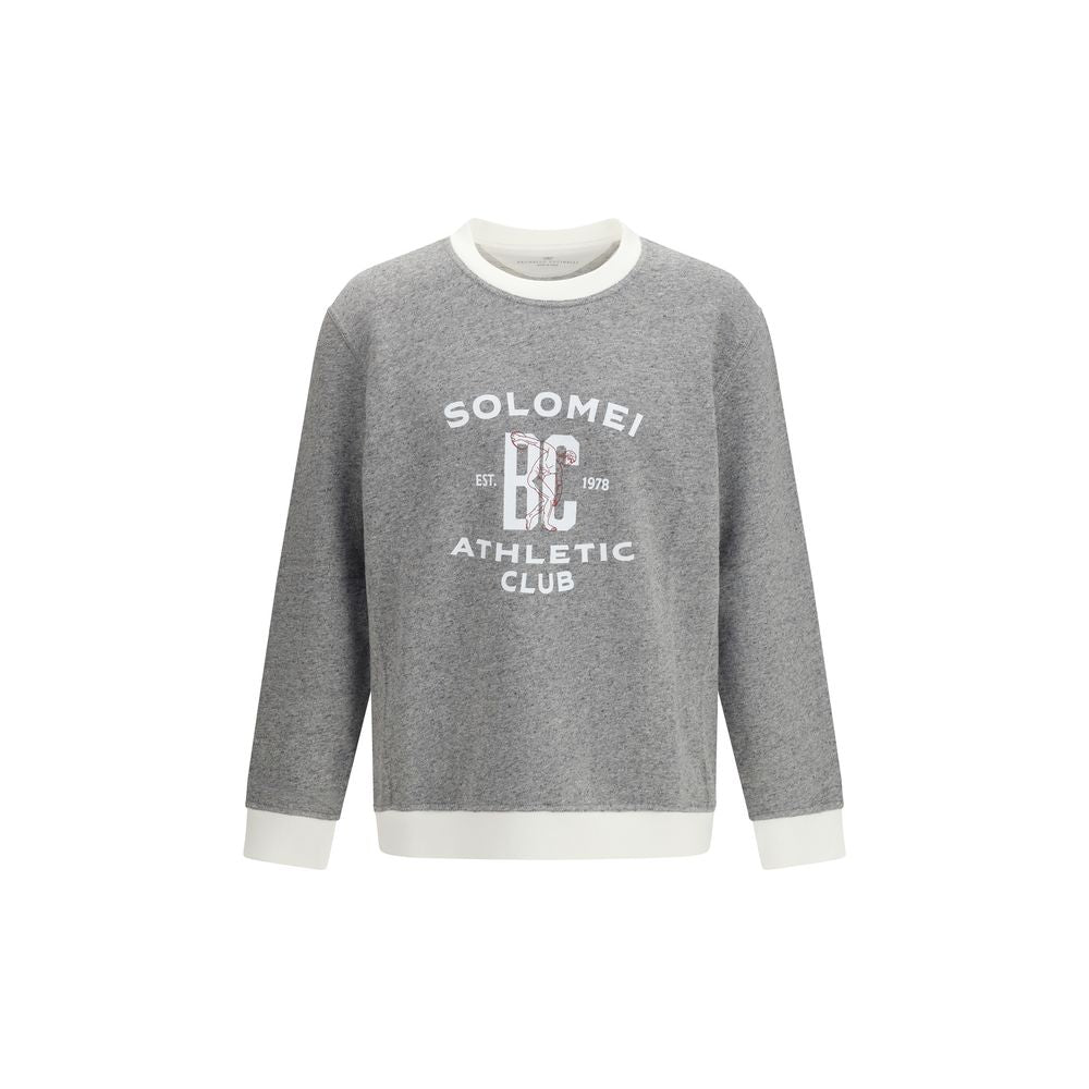Brunello Cucinelli Gray Cotton Men's Sweatshirt