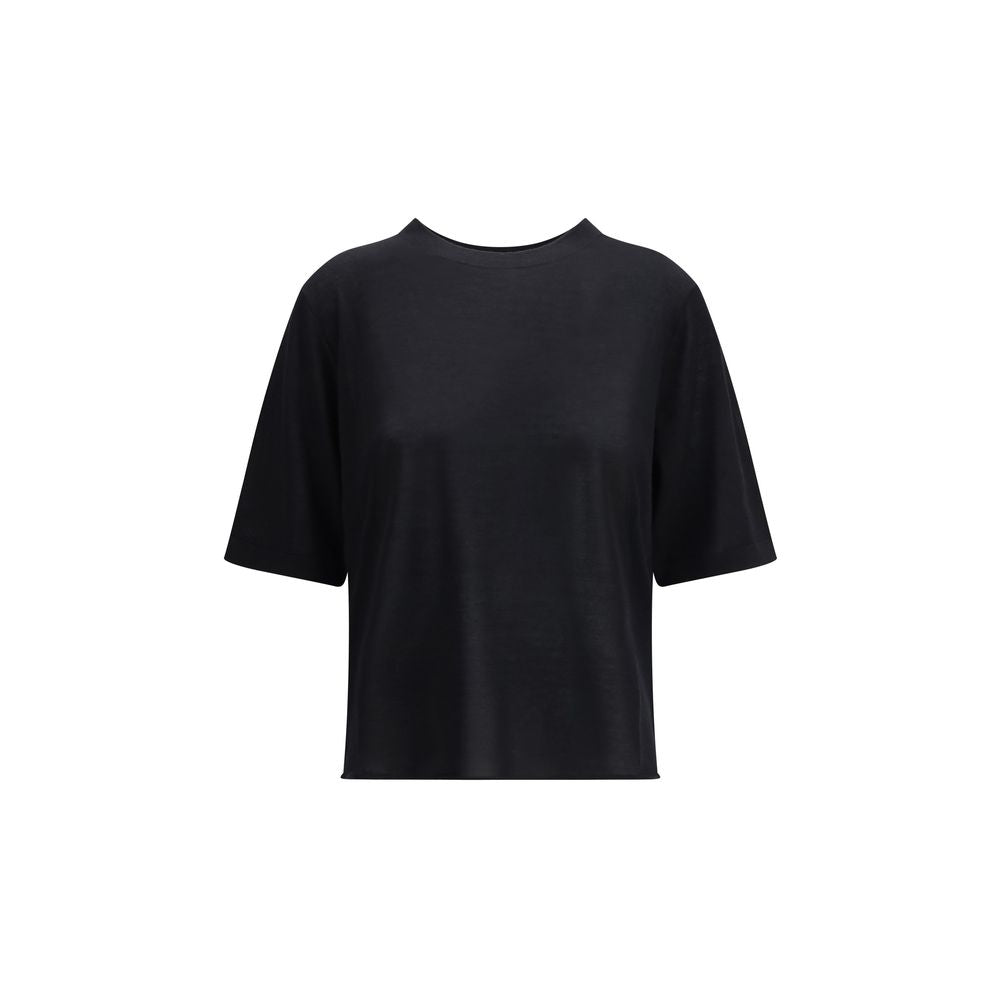 Loulou De Saison Black Cashmere Women's T-Shirt