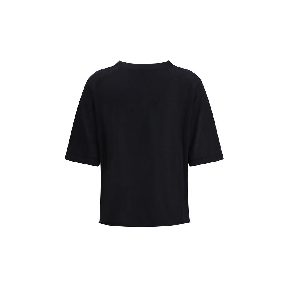 Loulou De Saison Black Cashmere Women's T-Shirt