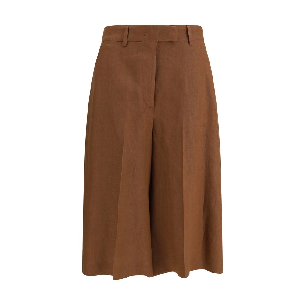 Lardini Brown Viscose Bermuda Women's Shorts
