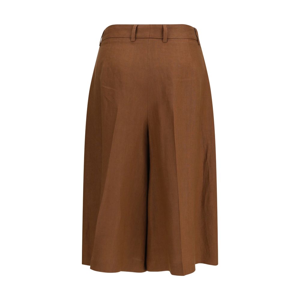 Lardini Brown Viscose Bermuda Women's Shorts