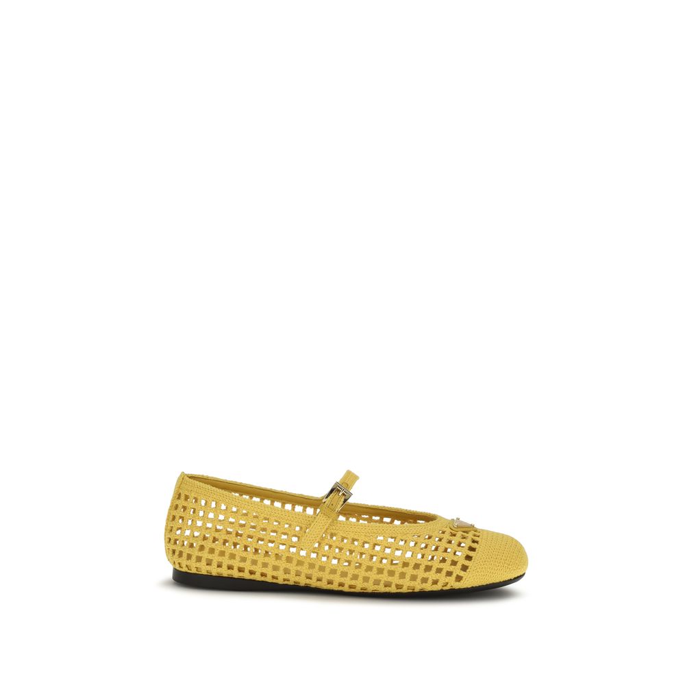 Prada Multicolor Cotton Ballet Women's Flats