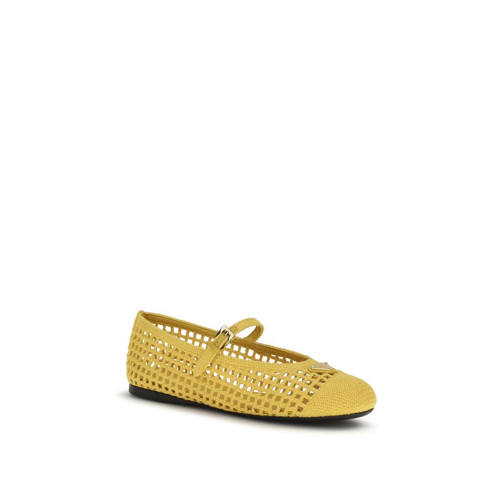 Prada Multicolor Cotton Ballet Women's Flats