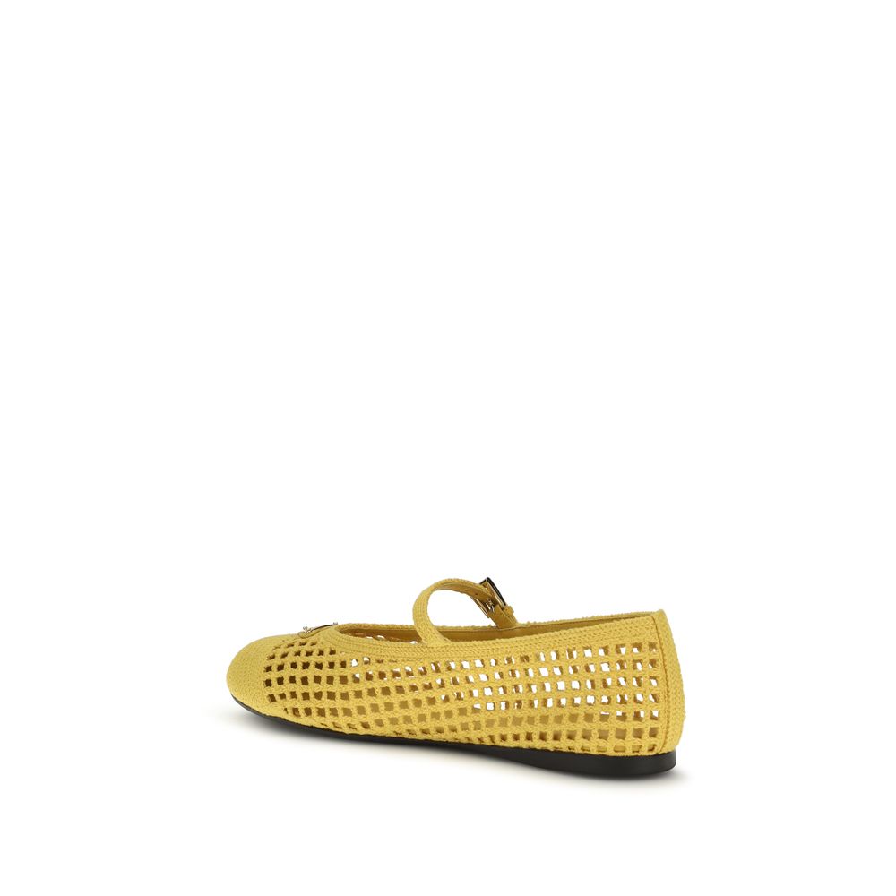 Prada Multicolor Cotton Ballet Women's Flats