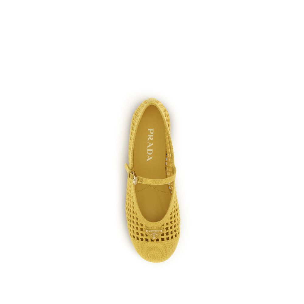 Prada Multicolor Cotton Ballet Women's Flats
