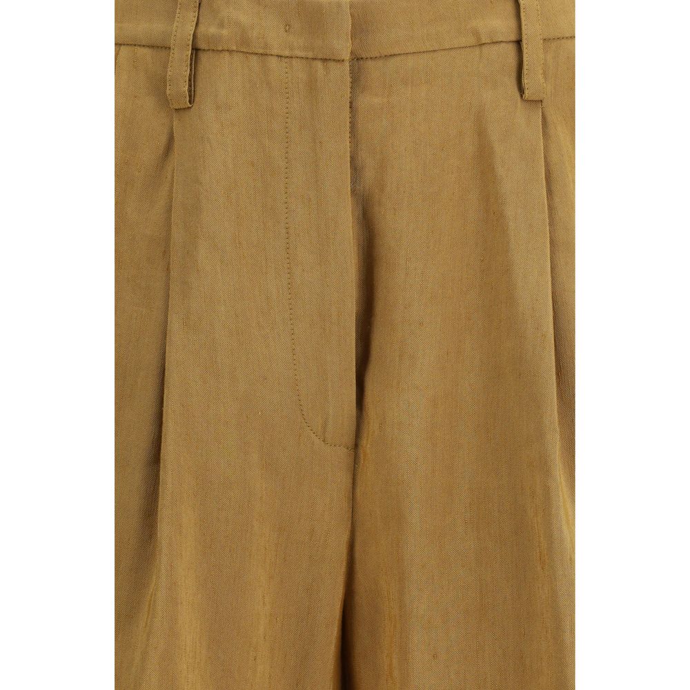Forte_Forte Beige Linen Bermuda Women's Shorts