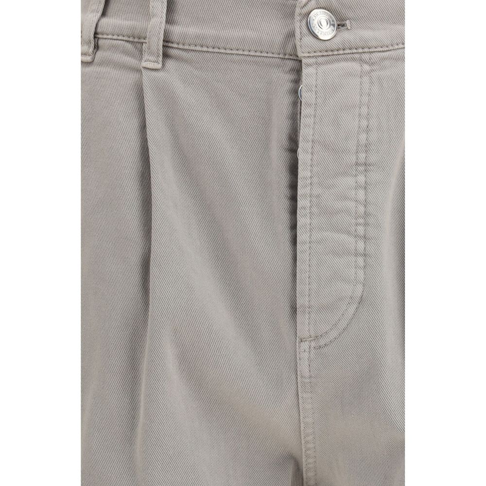 Brunello Cucinelli Beige Cotton Casual Men's Pants