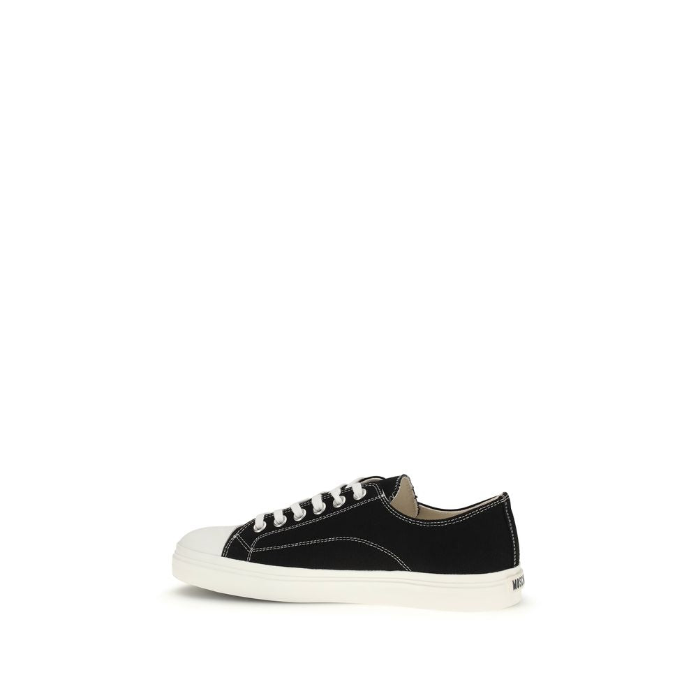 Moschino Black Cotton Low Top Men's Sneakers