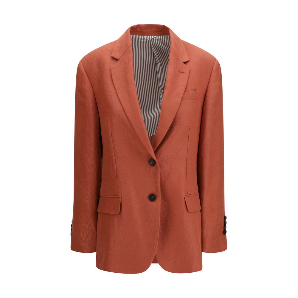 Brunello Cucinelli Multicolor Linen Women's Blazer
