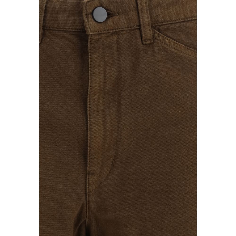 Lemaire Brown Cotton Casual Women's Pants