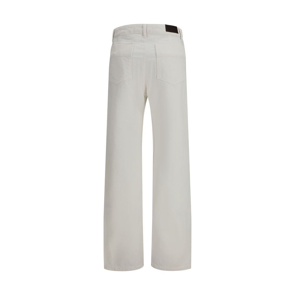 Lemaire White Cotton Casual Women's Pants