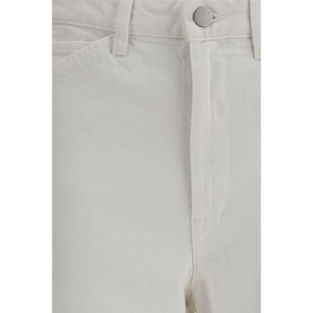 Lemaire White Cotton Casual Women's Pants