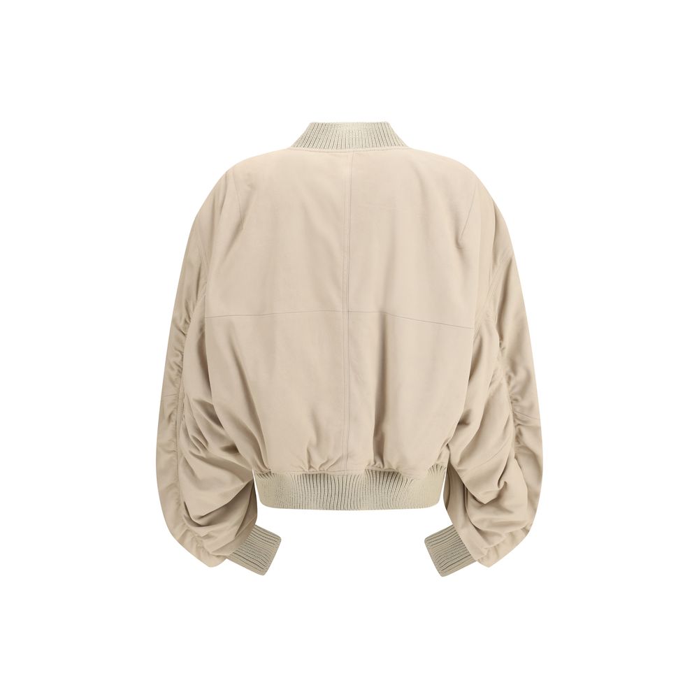 Rick Owens Beige Lamb Ovis Aries Women's Bomber