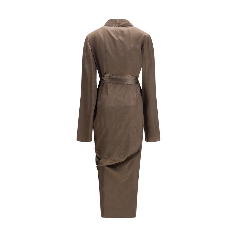 Rick Owens Brown Copper Casual Women's Dress