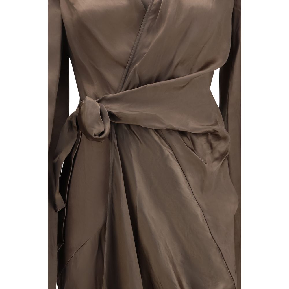 Rick Owens Brown Copper Casual Women's Dress