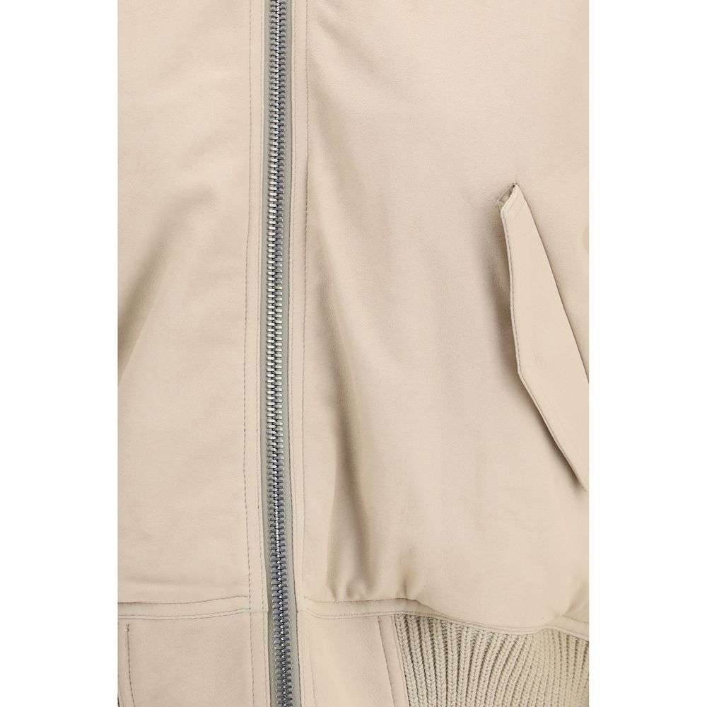 Rick Owens Beige Lamb Ovis Aries Women's Bomber
