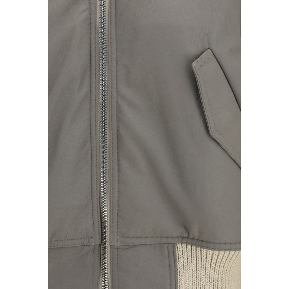 Rick Owens Beige Lamb Ovis Aries Women's Bomber