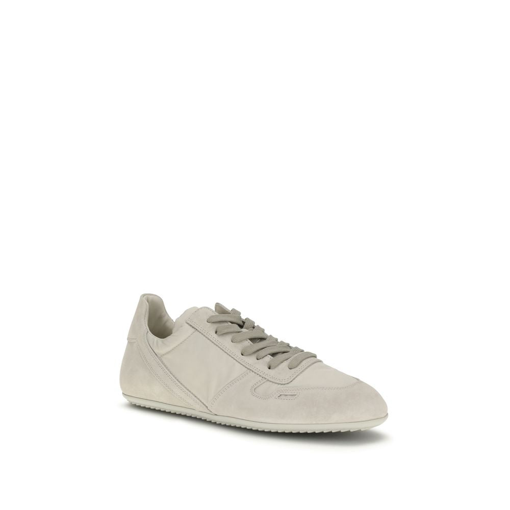 Rick Owens Gray Calf Leather Bos Taurus Low Top Men's Sneakers