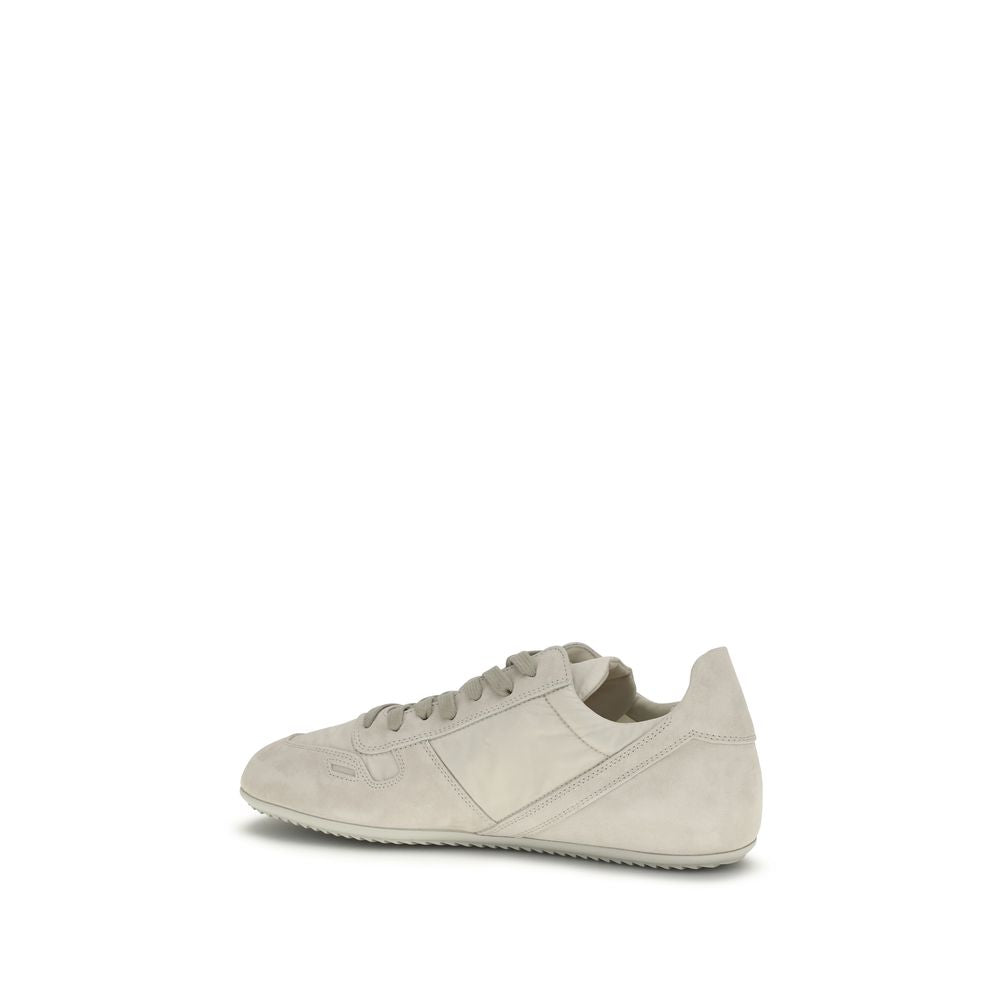 Rick Owens Gray Calf Leather Bos Taurus Low Top Men's Sneakers
