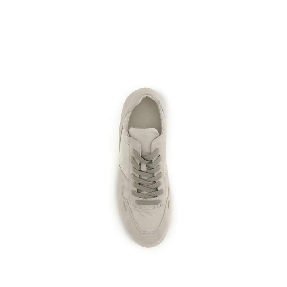 Rick Owens Gray Calf Leather Bos Taurus Low Top Men's Sneakers