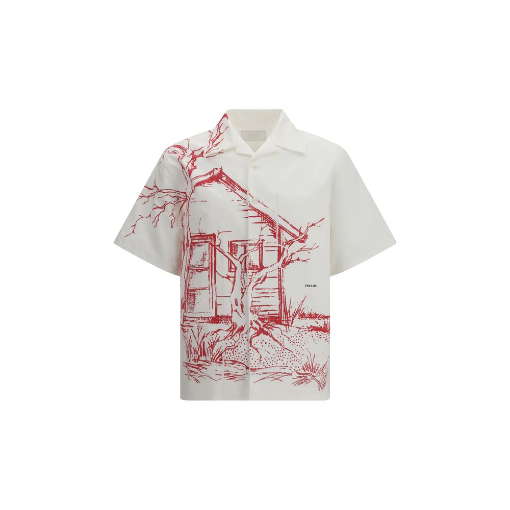 Prada White Cotton Men's Shirt