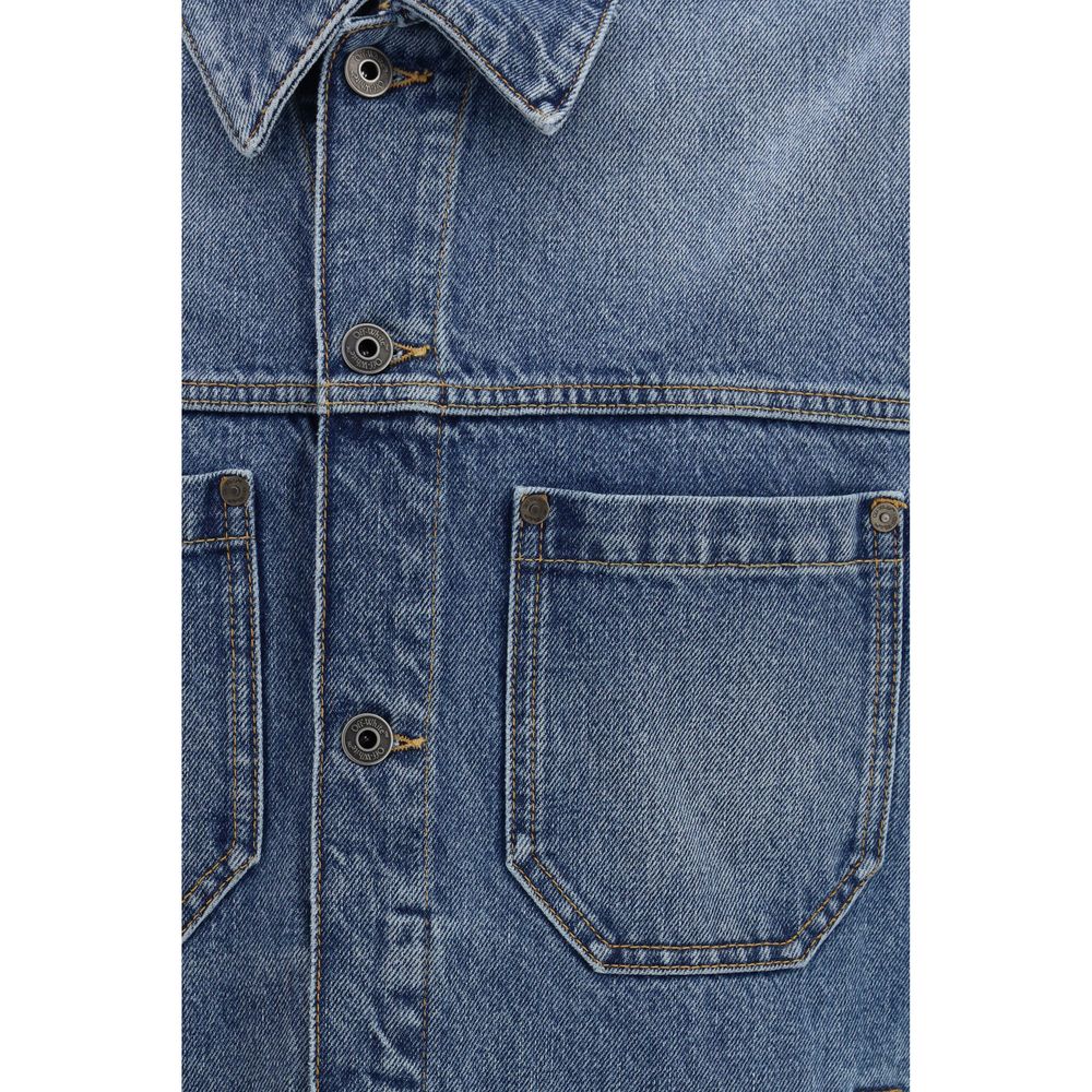 Off-White Blue Cotton Denim Men's Jacket
