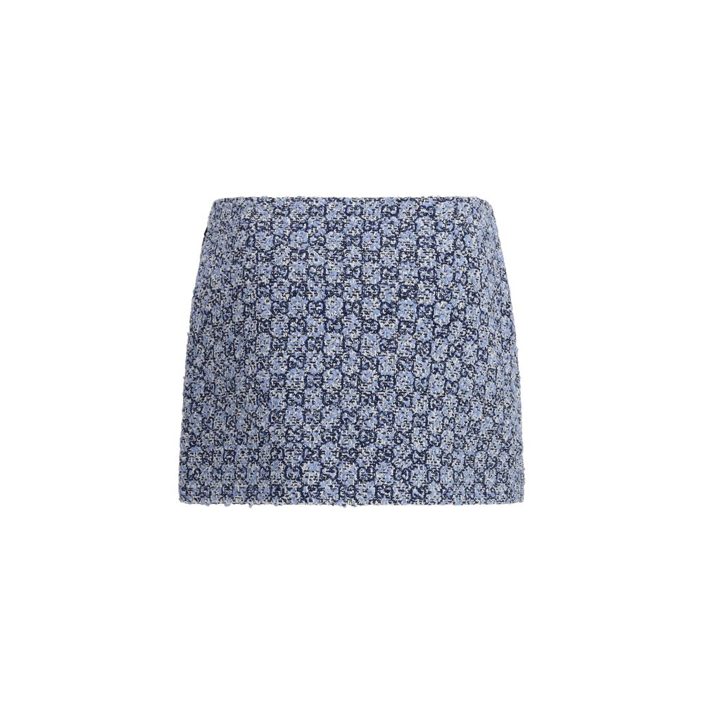 Gucci Blue Cotton Mini Women's Skirt