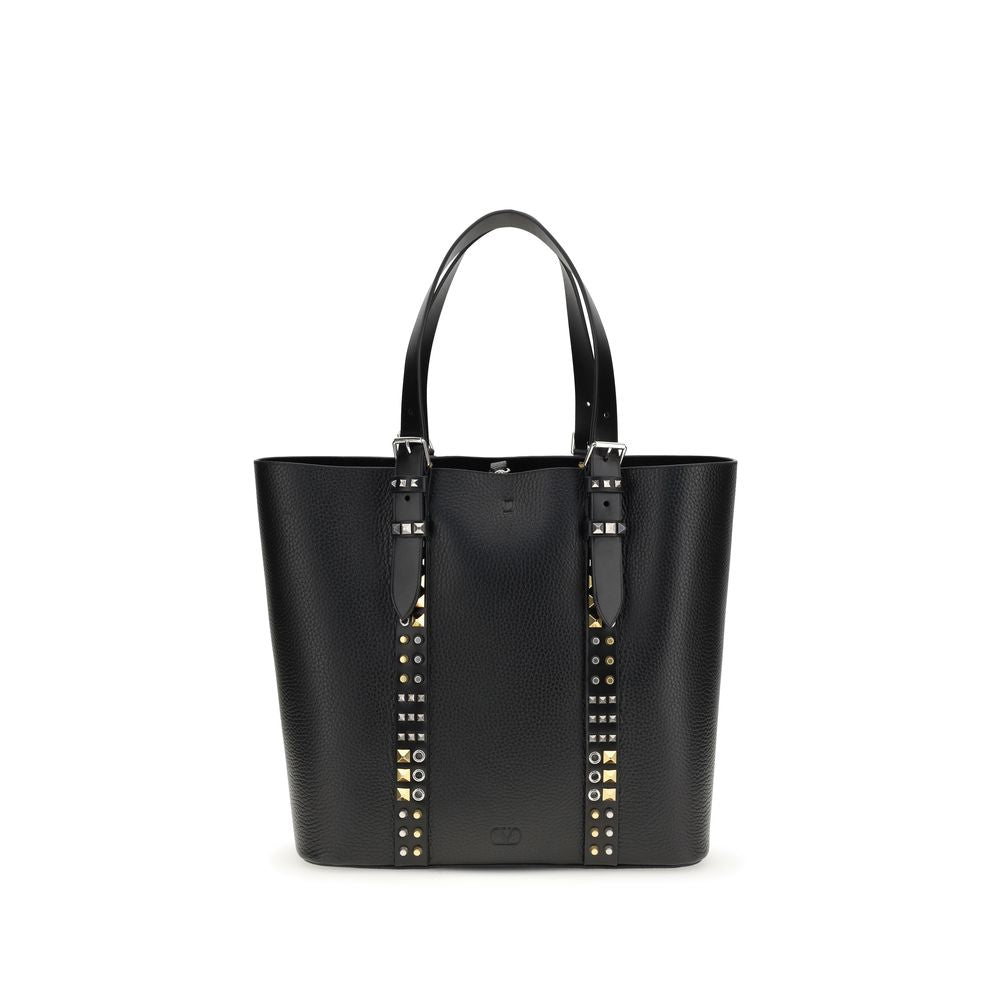 Valentino Garavani Black Calf Leather Bos Taurus Shoulder Men's Bag