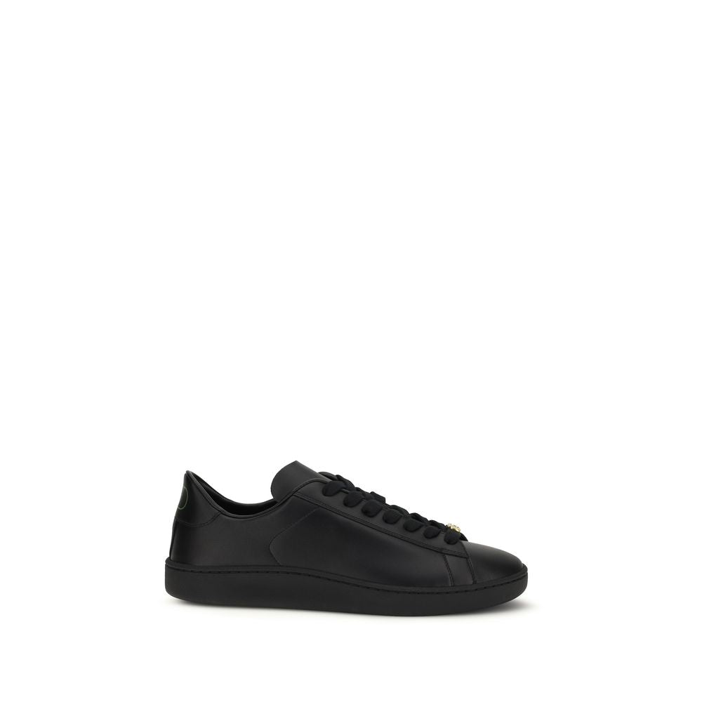 Valentino Garavani Black Calf Leather Bos Taurus Men's Sneakers