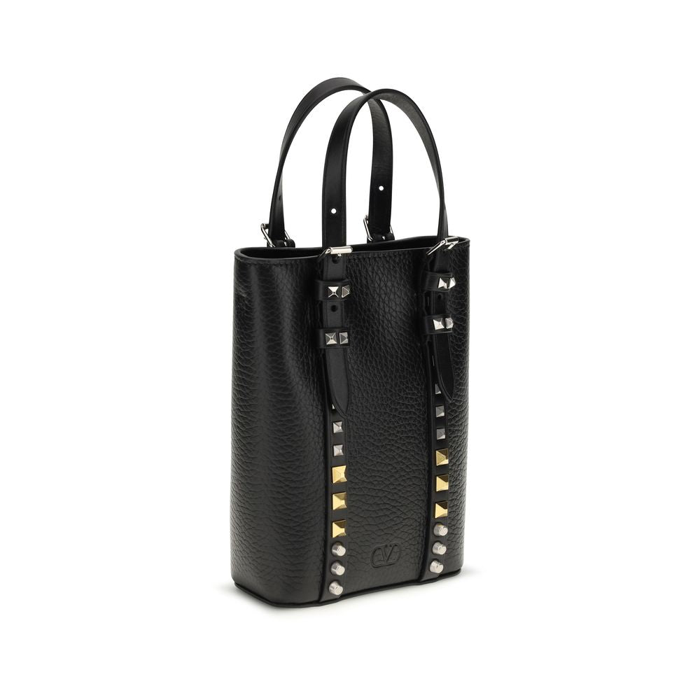 Valentino Garavani Black Calf Leather Bos Taurus Other Men's Accessories