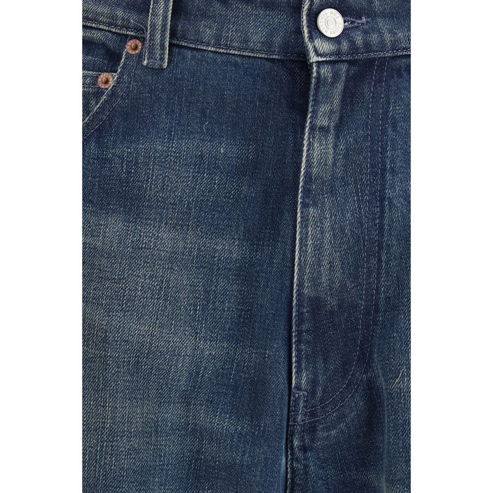 MM6 Blue Cotton Straight-Leg Men's Jeans