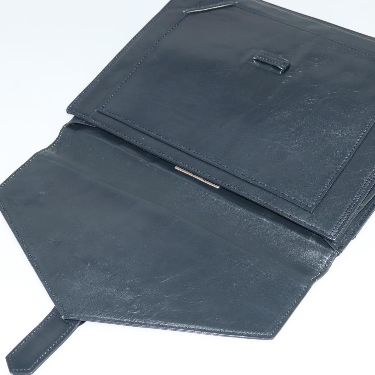 Yves Saint Laurent Black Leather Clutch Bag (Pre-Owned)