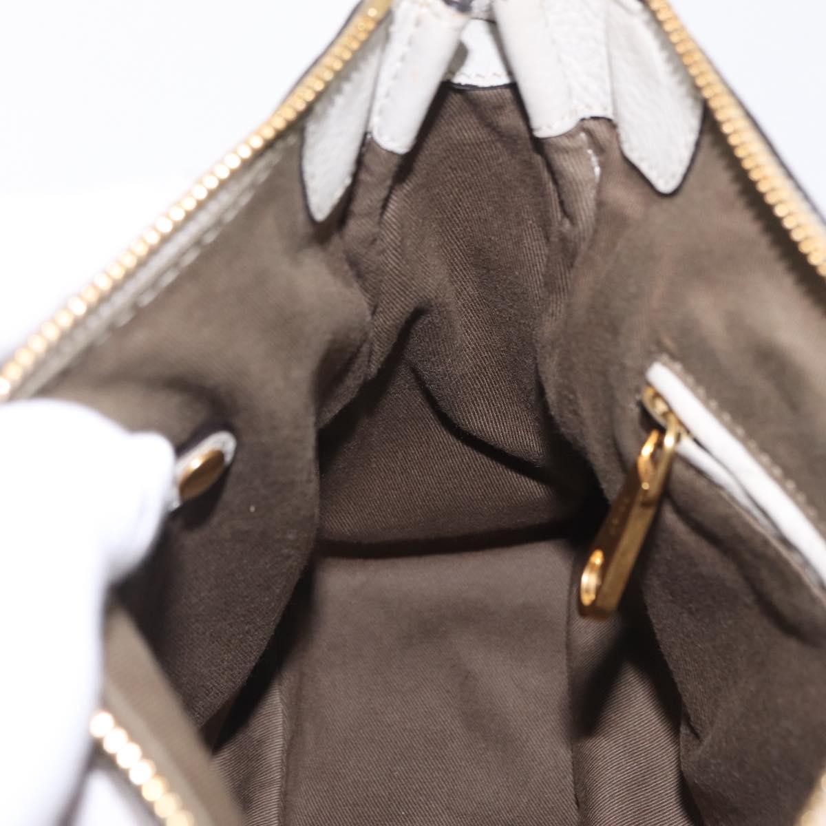 Chloe Marcie Satchel Leather Gray Leather Handbag (Pre-Owned)