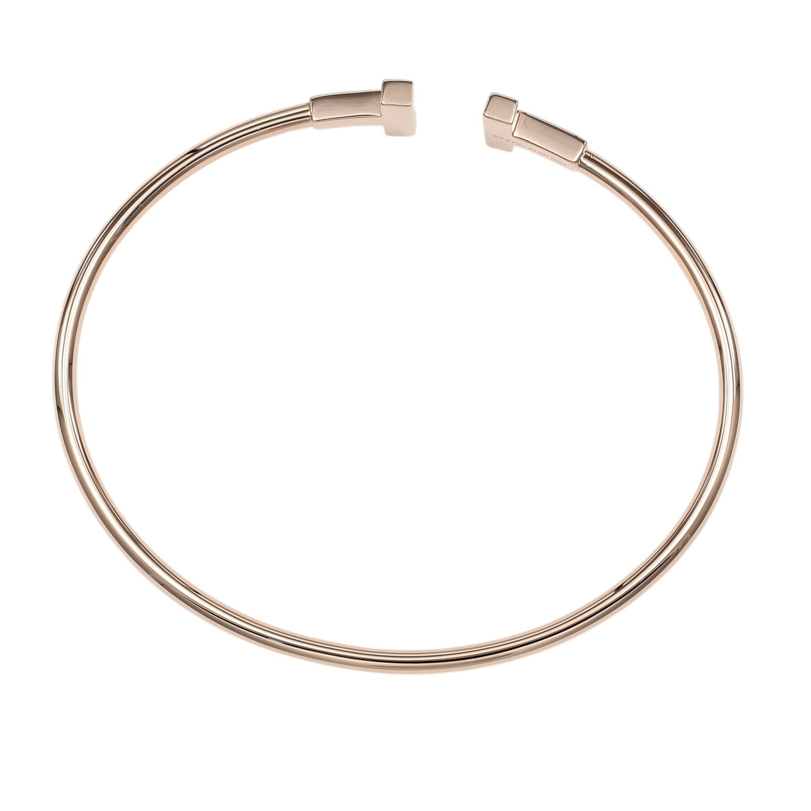 Tiffany & Co. T Wire 18K Rose Gold With Diamonds Gold Pink_Gold Bracelet Jewelry (Pre-Owned)