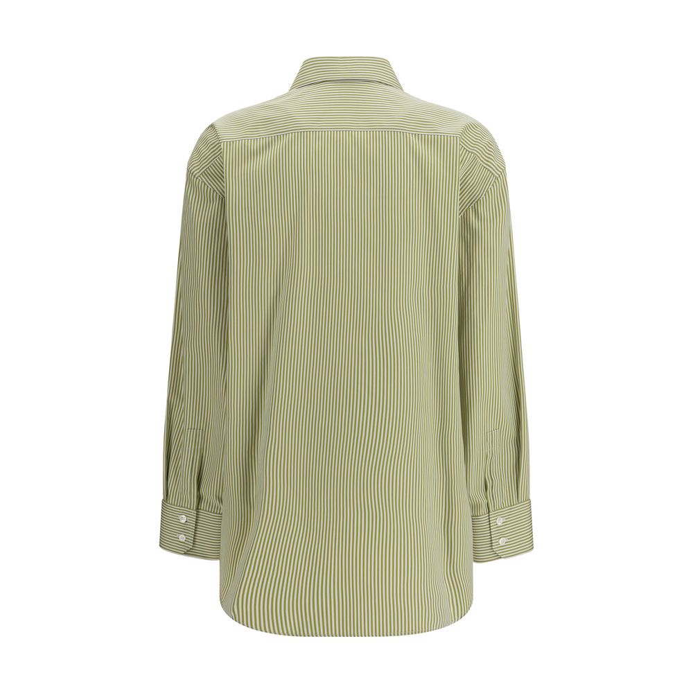 Saint Laurent Bicolor Cotton Pattern Women's Shirt
