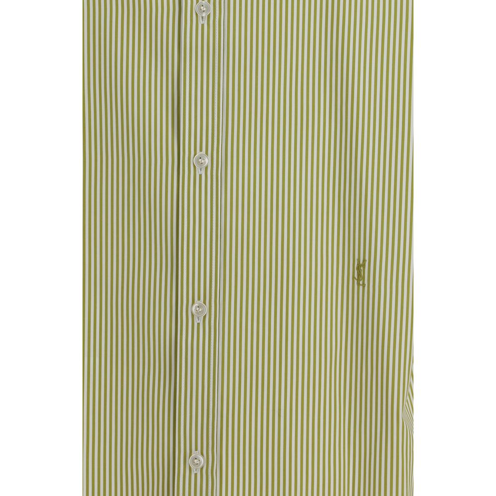 Saint Laurent Bicolor Cotton Pattern Women's Shirt