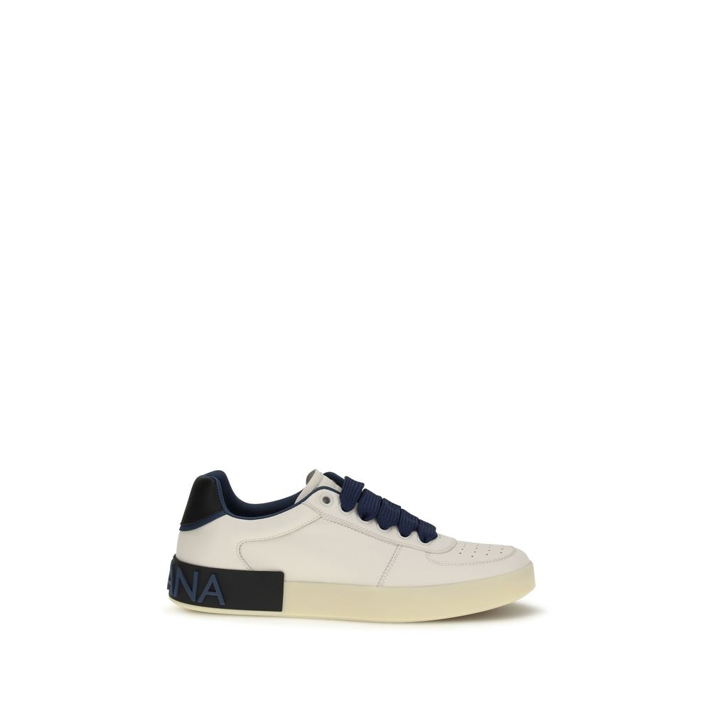 Dolce & Gabbana Multicolor Calf Leather Bos Taurus Low Top Men's Sneakers