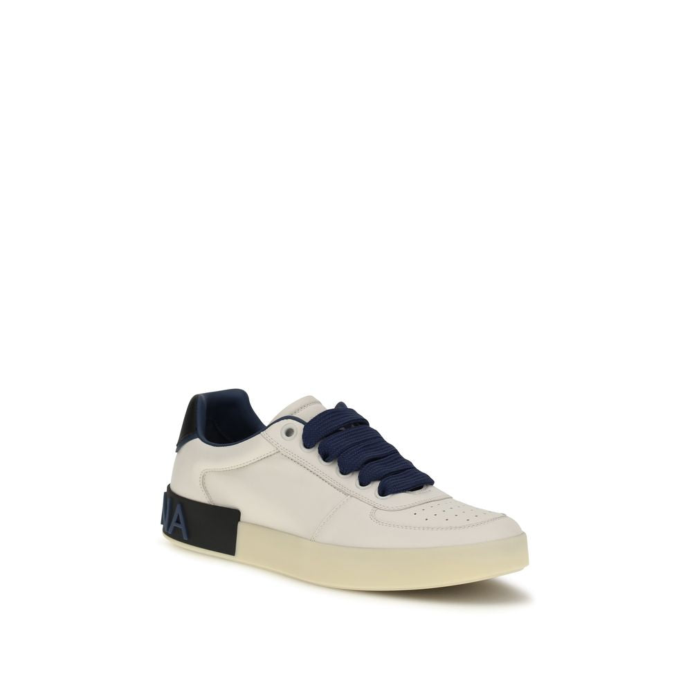 Dolce & Gabbana Multicolor Calf Leather Bos Taurus Low Top Men's Sneakers