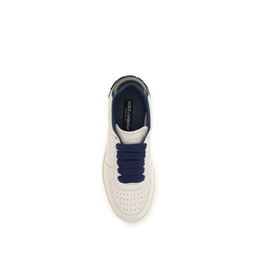 Dolce & Gabbana Multicolor Calf Leather Bos Taurus Low Top Men's Sneakers