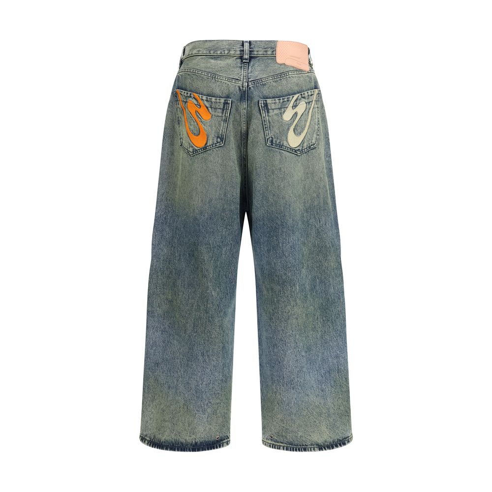 PDF Channel Blue Cotton Relaxed Fit Men's Jeans