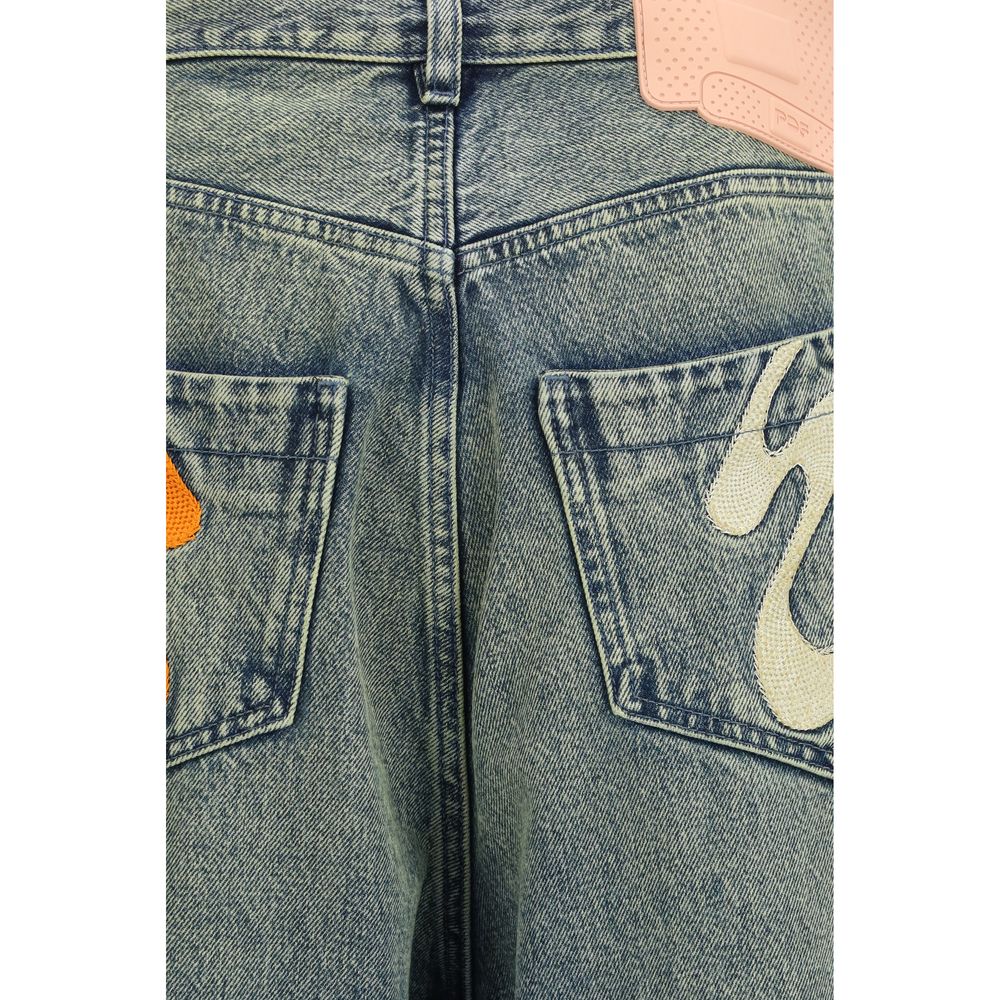 PDF Channel Blue Cotton Relaxed Fit Men's Jeans