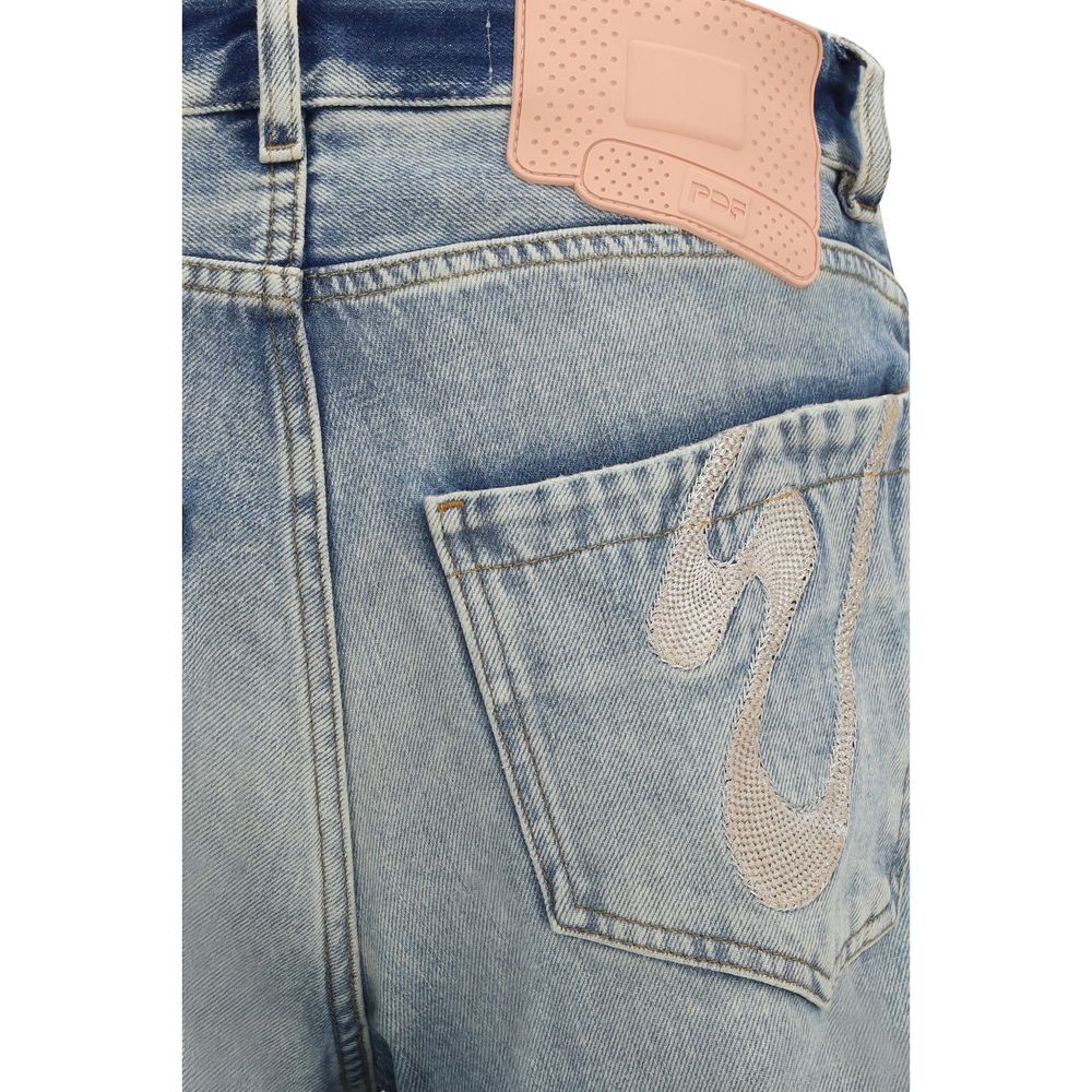 PDF Channel Blue Viscose Relaxed Fit Men's Jeans